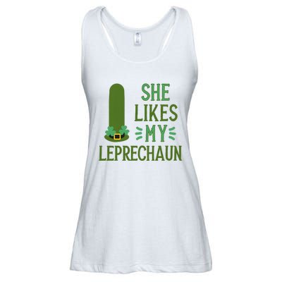 She Likes My Leprechaun Funny Saint PatrickS Day Couple Sex Joke Funny Ladies Essential Flowy Tank