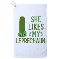 She Likes My Leprechaun Funny Saint PatrickS Day Couple Sex Joke Funny Platinum Collection Golf Towel