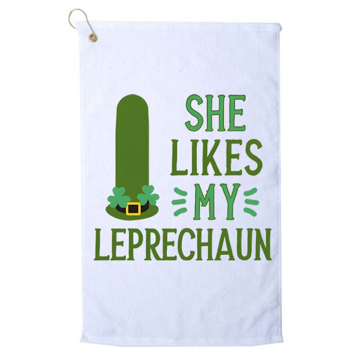 She Likes My Leprechaun Funny Saint PatrickS Day Couple Sex Joke Funny Platinum Collection Golf Towel