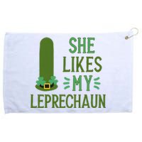 She Likes My Leprechaun Funny Saint PatrickS Day Couple Sex Joke Funny Grommeted Golf Towel