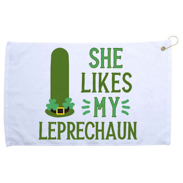 She Likes My Leprechaun Funny Saint PatrickS Day Couple Sex Joke Funny Grommeted Golf Towel