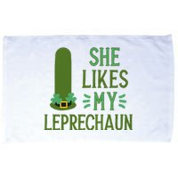 She Likes My Leprechaun Funny Saint PatrickS Day Couple Sex Joke Funny Microfiber Hand Towel