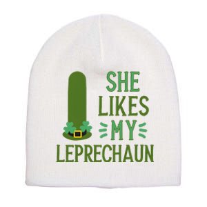 She Likes My Leprechaun Funny Saint PatrickS Day Couple Sex Joke Funny Short Acrylic Beanie