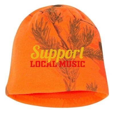 Support Local Music Finest Art Musician Bands Store Vinyl Kati - Camo Knit Beanie