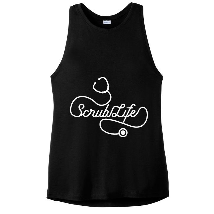 Scrub Life Nurse Doctor Stethoscope Passionate Medical RN Ladies PosiCharge Tri-Blend Wicking Tank