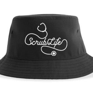 Scrub Life Nurse Doctor Stethoscope Passionate Medical RN Sustainable Bucket Hat