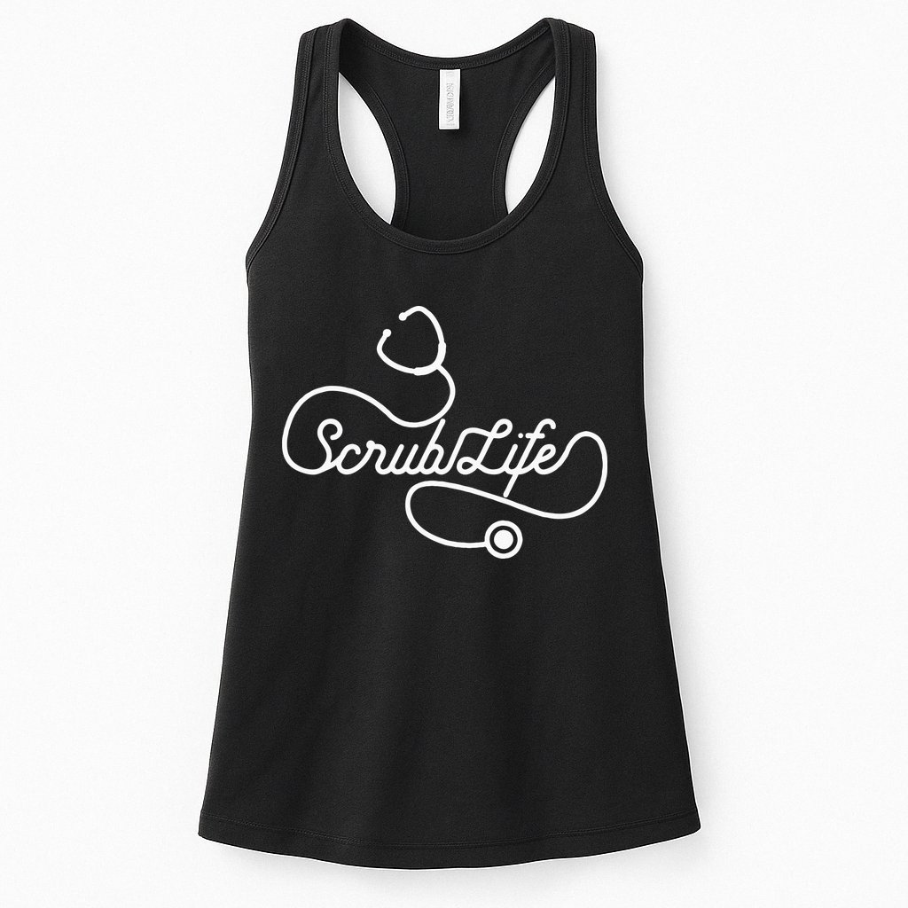 Scrub Life Nurse Doctor Stethoscope Passionate Medical RN Womens Tank Top