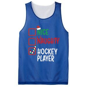 SantaS List Nice Or Naughty Christmas Fun Hockey Player Cute Gift Mesh Reversible Basketball Jersey Tank