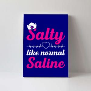 Salty Like Normal Saline Heartbeat Graphic Gift Canvas