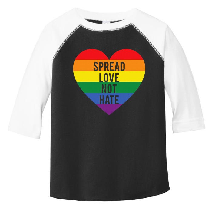 Spread Love Not Hate Inspirational Toddler Fine Jersey T-Shirt