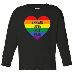 Spread Love Not Hate Inspirational Toddler Long Sleeve Shirt