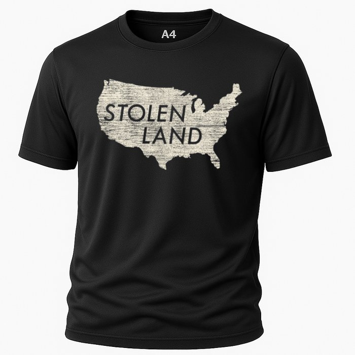 Stolen Land Native American Indigenous Cooling Performance Crew T-Shirt