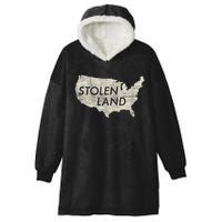 Stolen Land Native American Indigenous Hooded Wearable Blanket