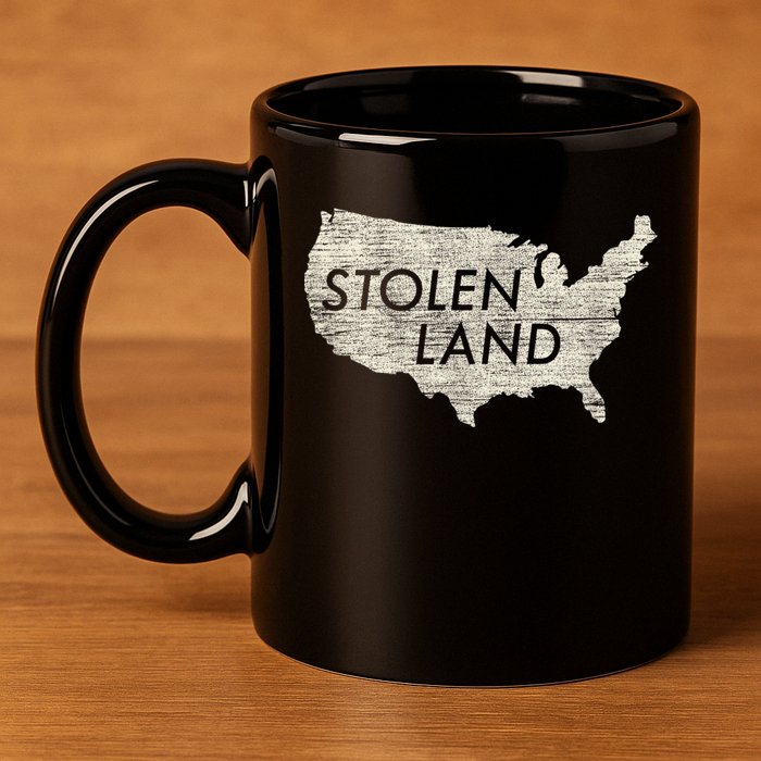 Stolen Land Native American Indigenous 11oz C Handle Ceramic Mug