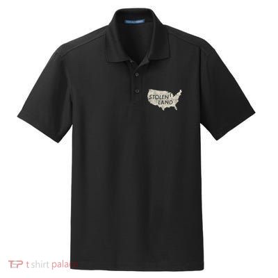 Stolen Land Native American Indigenous Dry Zone Grid Polo