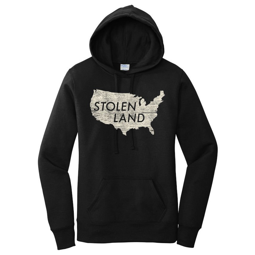 Stolen Land Native American Indigenous Women's Pullover Hoodie