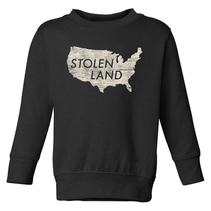 Stolen Land Native American Indigenous Toddler Sweatshirt