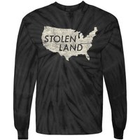 Stolen Land Native American Indigenous Tie-Dye Long Sleeve Shirt