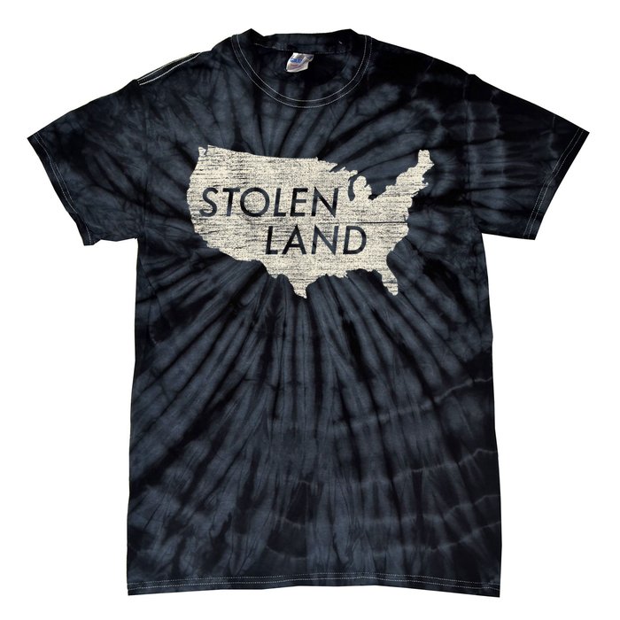 Stolen Land Native American Indigenous Tie-Dye T-Shirt