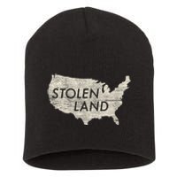 Stolen Land Native American Indigenous Short Acrylic Beanie