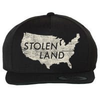 Stolen Land Native American Indigenous Wool Snapback Cap