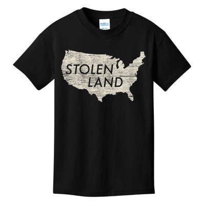 Stolen Land Native American Indigenous Kids T-Shirt