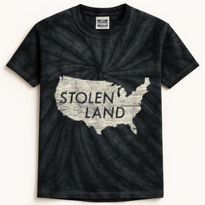 Stolen Land Native American Indigenous Kids Tie-Dye T-Shirt