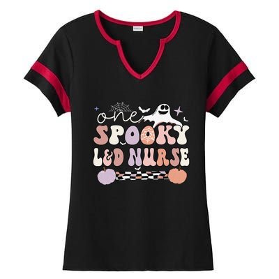 Spooky L&D Nurse Halloween Labor And Delivery Nurse Ladies Halftime Notch Neck Tee