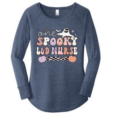 Spooky L&D Nurse Halloween Labor And Delivery Nurse Women's Perfect Tri Tunic Long Sleeve Shirt