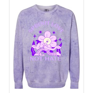 Sprout Love Not Hate Eracing Hate And Racism Together Gift Colorblast Crewneck Sweatshirt