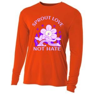 Sprout Love Not Hate Eracing Hate And Racism Together Gift Cooling Performance Long Sleeve Crew