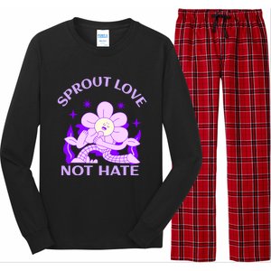 Sprout Love Not Hate Eracing Hate And Racism Together Gift Long Sleeve Pajama Set