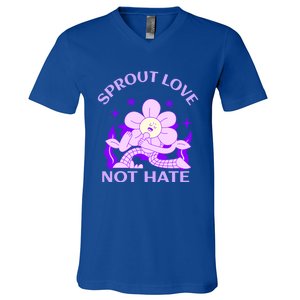 Sprout Love Not Hate Eracing Hate And Racism Together Gift V-Neck T-Shirt