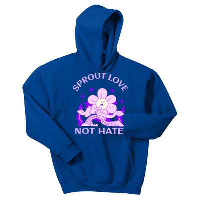 Sprout Love Not Hate Eracing Hate And Racism Together Gift Kids Hoodie