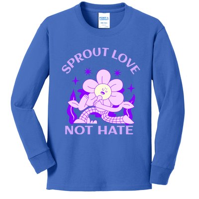 Sprout Love Not Hate Eracing Hate And Racism Together Gift Kids Long Sleeve Shirt