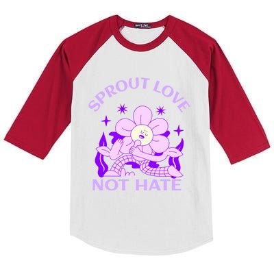 Sprout Love Not Hate Eracing Hate And Racism Together Gift Kids Colorblock Raglan Jersey