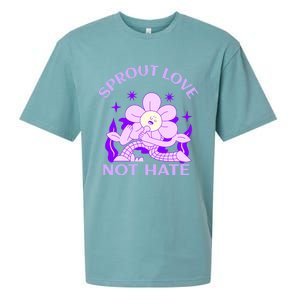 Sprout Love Not Hate Eracing Hate And Racism Together Gift Sueded Cloud Jersey T-Shirt