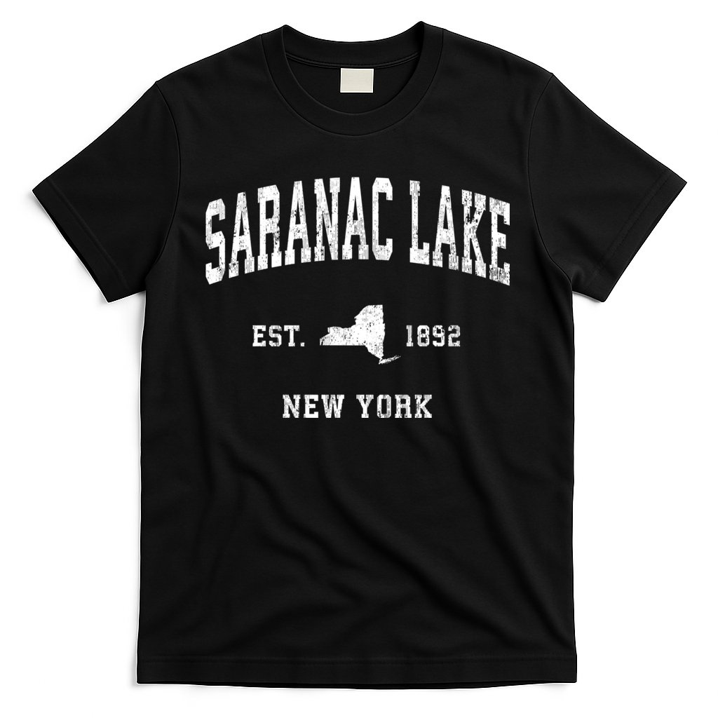 Saranac Lake New York Ny Vintage Athletic Sports T-Shirt