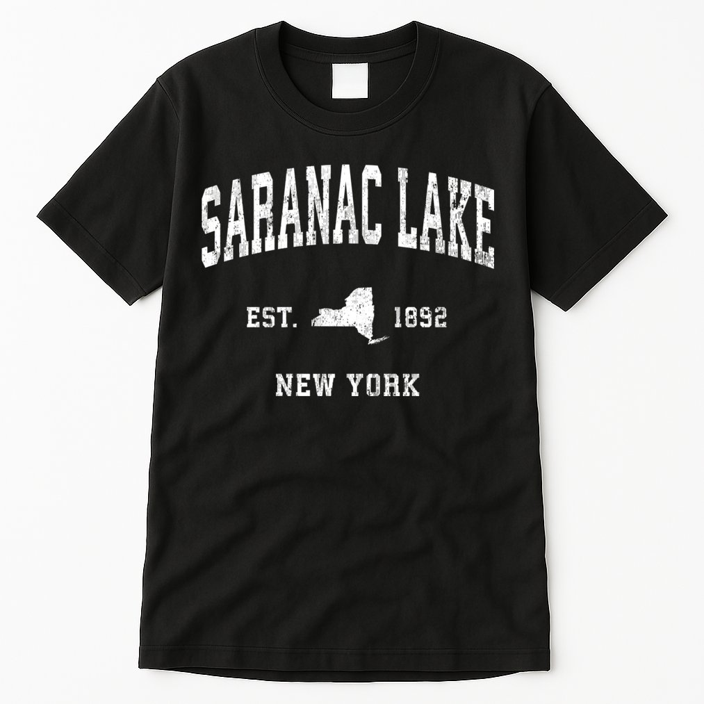 Saranac Lake New York Ny Vintage Athletic Sports Tall T-Shirt