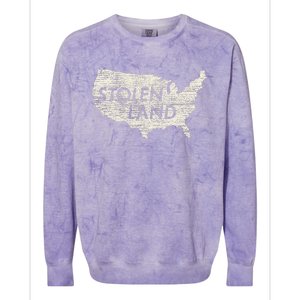 Stolen Land Native American Indigenous Colorblast Crewneck Sweatshirt