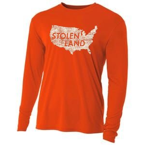 Stolen Land Native American Indigenous Cooling Performance Long Sleeve Crew