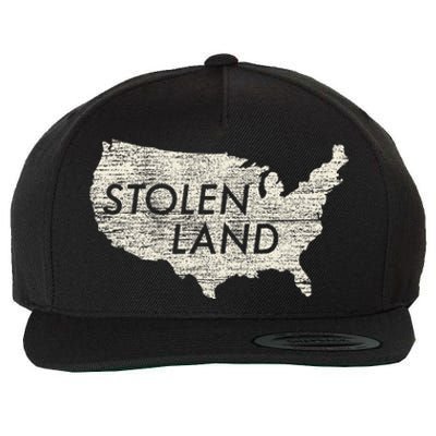 Stolen Land Native American Indigenous Wool Snapback Cap