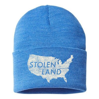 Stolen Land Native American Indigenous Sustainable Knit Beanie