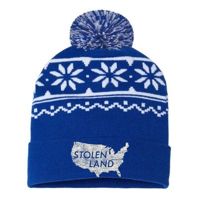 Stolen Land Native American Indigenous USA-Made Snowflake Beanie