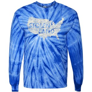 Stolen Land Native American Indigenous Tie-Dye Long Sleeve Shirt