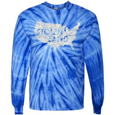 Stolen Land Native American Indigenous Tie-Dye Long Sleeve Shirt