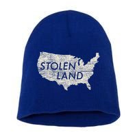 Stolen Land Native American Indigenous Short Acrylic Beanie