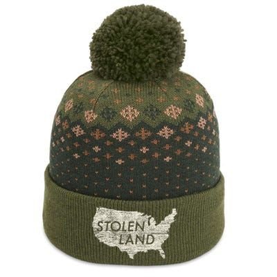 Stolen Land Native American Indigenous The Baniff Cuffed Pom Beanie