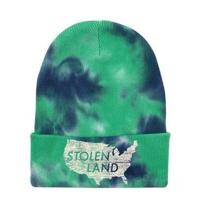 Stolen Land Native American Indigenous Tie Dye 12in Knit Beanie