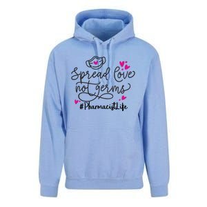 Spread Love Not Germs Funny Pharmacist Valentine Unisex Surf Hoodie